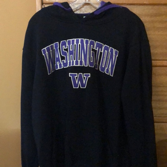 Stadium Athletics Other - University of Washington black hoodie with purple writing, size large
